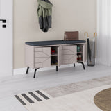 Shoe cabinets - Shoe cabinet Dune Bench Mocha Melamine 107x55x35 cm - Dimehouse