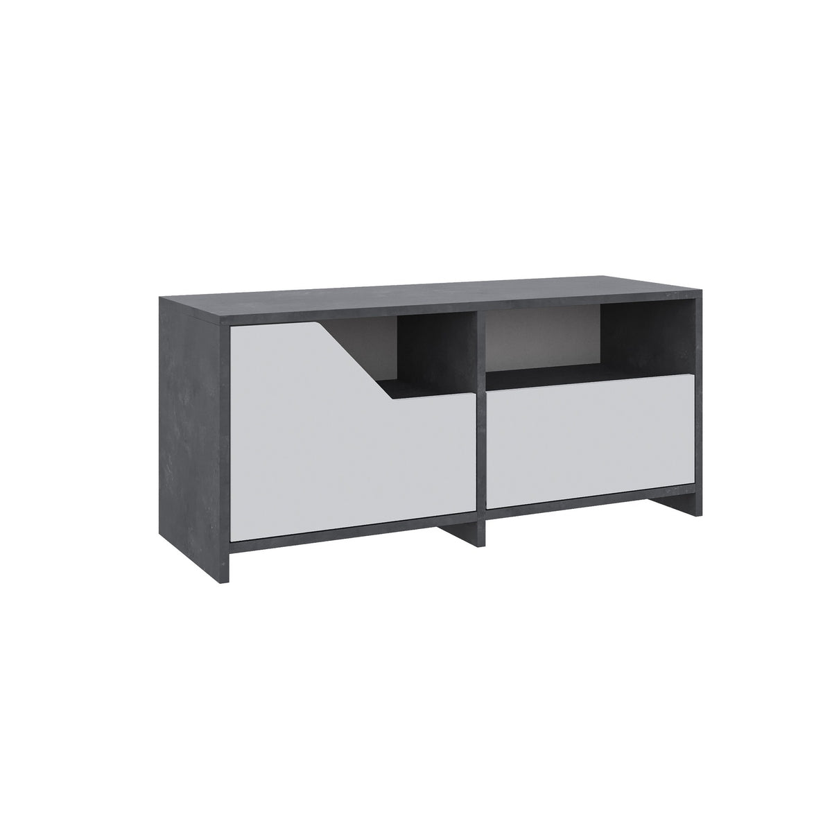 Shoe cabinets - Shoe cabinet Nexus Gray White Melamine 105x47x37 cm - Dimehouse