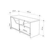Shoe cabinets - Shoe cabinet Nexus Gray White Melamine 105x47x37 cm - Dimehouse