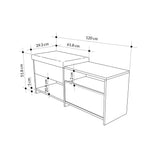 Shoe cabinets - Shoe cabinet Filux White Melamine 120.3x51x40.5 cm - Dimehouse