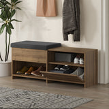 Shoe cabinets - Shoe cabinet Filux Natural Melamine 120.3x51x40.5 cm - Dimehouse