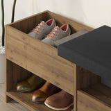 Shoe cabinets - Shoe cabinet Filux Natural Melamine 120.3x51x40.5 cm - Dimehouse