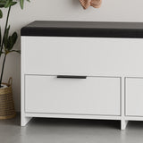 Shoe cabinets - Shoe cabinet Cove White Melamine 106x52x34 cm - Dimehouse