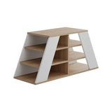 Shoe cabinets - Shoe cabinet Pyramid Oak White Melamine 105.5x50x37.5 cm - Dimehouse