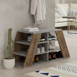 Shoe cabinets - Shoe cabinet Pyramid Natural Melamine 105.5x50x37.5 cm - Dimehouse