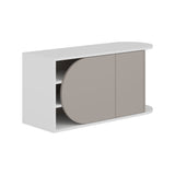 Shoe cabinets - Shoe cabinet Nova Shoe Bench Mocha White Melamine 104x50x37 cm - Dimehouse