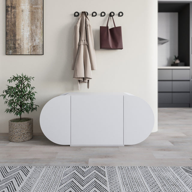 Shoe cabinets - Shoe cabinet Pozy Shoe Bench White Melamine 110x50x40.4 cm - Dimehouse