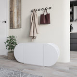 Shoe cabinets - Shoe cabinet Pozy Shoe Bench White Melamine 110x50x40.4 cm - Dimehouse