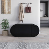 Shoe cabinets - Shoe cabinet Pozy Shoe Bench Black Melamine 110x50x40.4 cm - Dimehouse