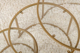 Coffee Tables - Modern Round Coffee Table Set of 3 Uru Gold - Transparent Glass - 80/60/42 cm - Dimehouse