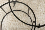 Coffee Tables - Modern Round Coffee Table Set of 2 Uru Black - Transparent Glass - 80/60 cm - Dimehouse