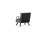 Armchairs - Scandinavian sleeping armchair Gray mixed fabric Sando - Dimehouse