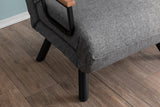 Armchairs - Scandinavian sleeping armchair Gray mixed fabric Sando - Dimehouse