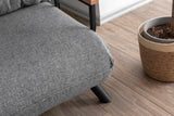 Armchairs - Scandinavian sleeping armchair Gray mixed fabric Sando - Dimehouse