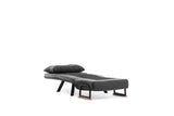 Armchairs - Scandinavian sleeping armchair Anthracite mixed fabric Sando - Dimehouse