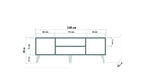 TV Furniture - TV Furniture Truva Sonoma Oak Melamine 140x50x40 cm - Dimehouse