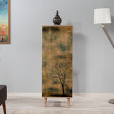 Shoe cabinets - Shoe cabinet Filinta Sonoma Oak Tree Melamine 50x135x38 cm - Dimehouse