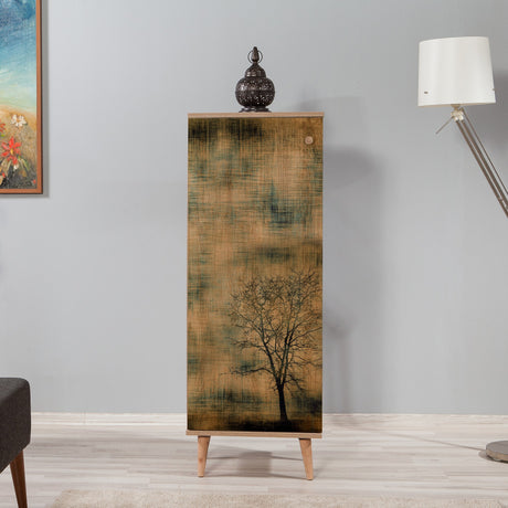 Shoe cabinets - Shoe cabinet Filinta Sonoma Oak Tree Melamine 50x135x38 cm - Dimehouse