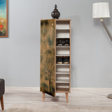 Shoe cabinets - Shoe cabinet Filinta Sonoma Oak Tree Melamine 50x135x38 cm - Dimehouse