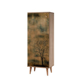 Shoe cabinets - Shoe cabinet Filinta Sonoma Oak Tree Melamine 50x135x38 cm - Dimehouse