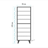Shoe cabinets - Shoe cabinet Filinta Sonoma Oak Tree Melamine 50x135x38 cm - Dimehouse