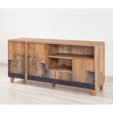TV Furniture - Sideboard Marina Mila Atlantic Pine Wood Melamine 160x76x45 cm - Dimehouse