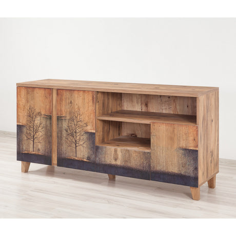 TV Furniture - Sideboard Marina Mila Atlantic Pine Wood Melamine 160x76x45 cm - Dimehouse