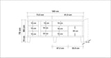 TV Furniture - Sideboard Marina Mila Atlantic Pine Wood Melamine 160x76x45 cm - Dimehouse