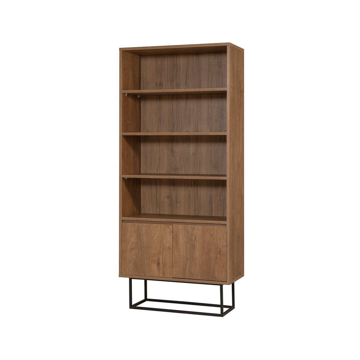 Bookcases - Bookcase walnut melamine Rea 80x182x36 cm - Dimehouse