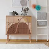 Chests of drawers - Chest of drawers City Trio Multicolor Melamine 80x89x40 cm - Dimehouse