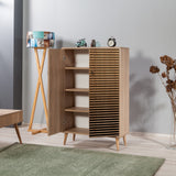 Wall cabinets - Wall cabinet Multibox Sonoma Oak Melamine 80x127x36 cm - Dimehouse
