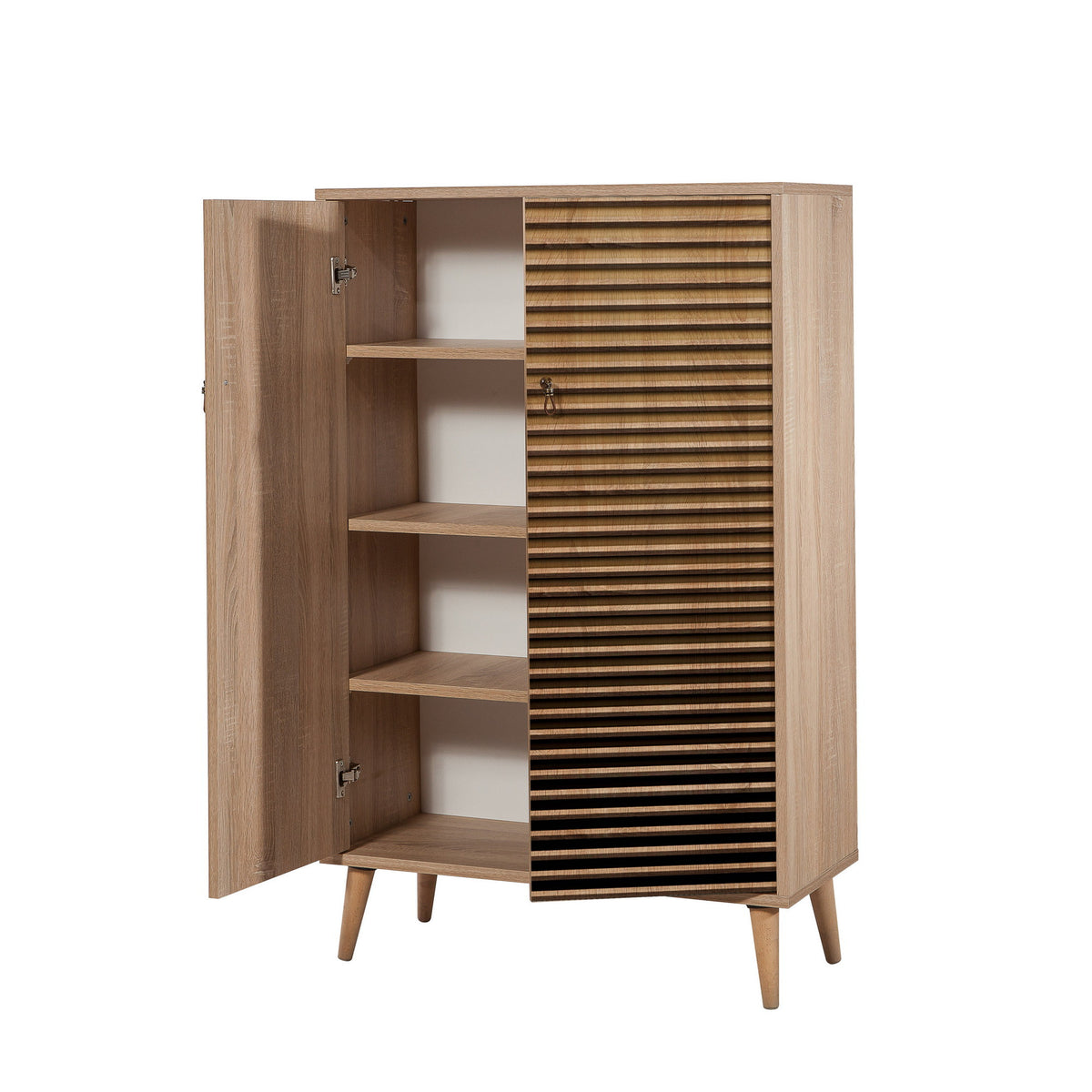 Wall cabinets - Wall cabinet Multibox Sonoma Oak Melamine 80x127x36 cm - Dimehouse