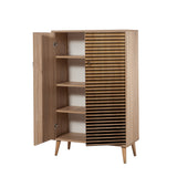 Wall cabinets - Wall cabinet Multibox Sonoma Oak Melamine 80x127x36 cm - Dimehouse