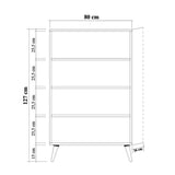 Wall cabinets - Wall cabinet Multibox Sonoma Oak Melamine 80x127x36 cm - Dimehouse