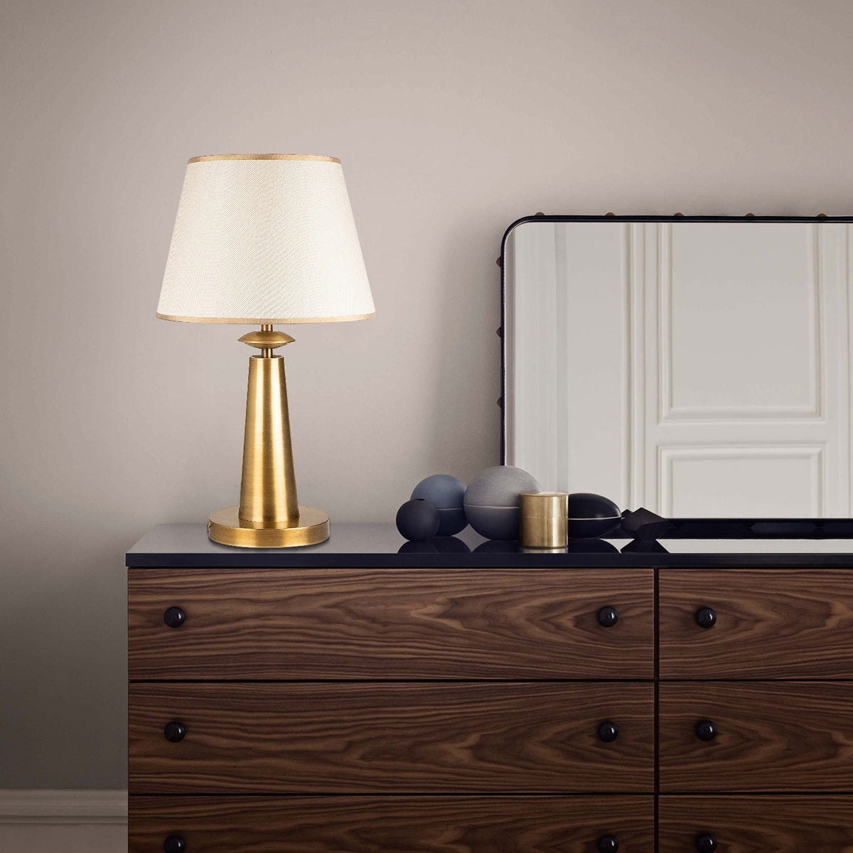 Table lamps - Table lamp Copper-colored Fabric Arboria - Dimehouse