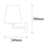 Wall lamps - Wall lamp Gold Fabric Ashburn - Dimehouse