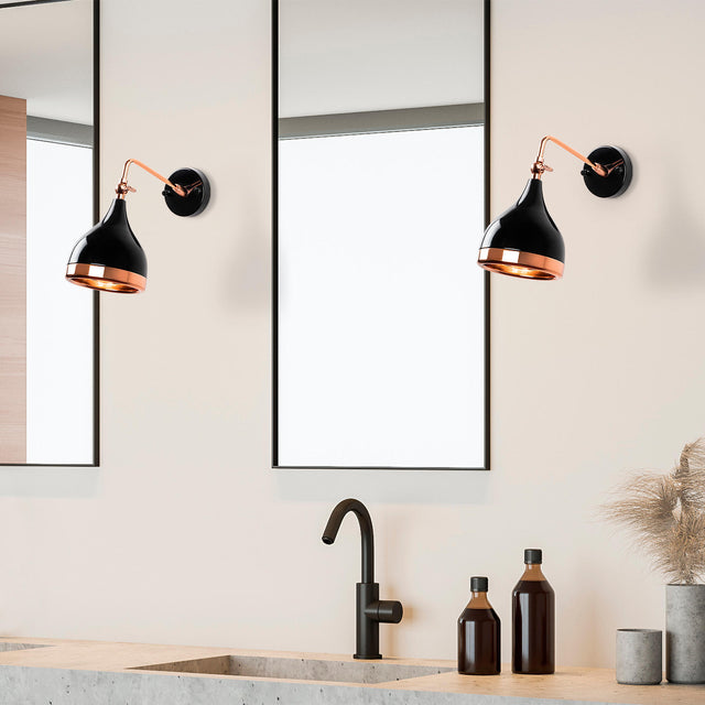 Wall lamps - Wall lamp Black Copper Metal Grip - Dimehouse