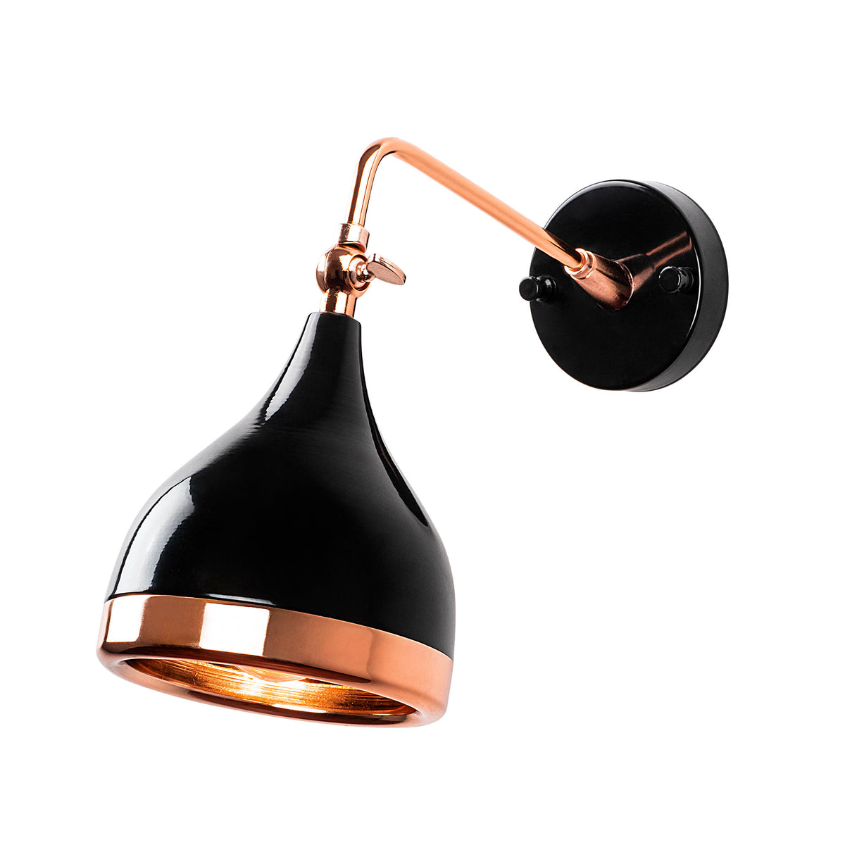 Wall lamps - Wall lamp Black Copper Metal Grip - Dimehouse