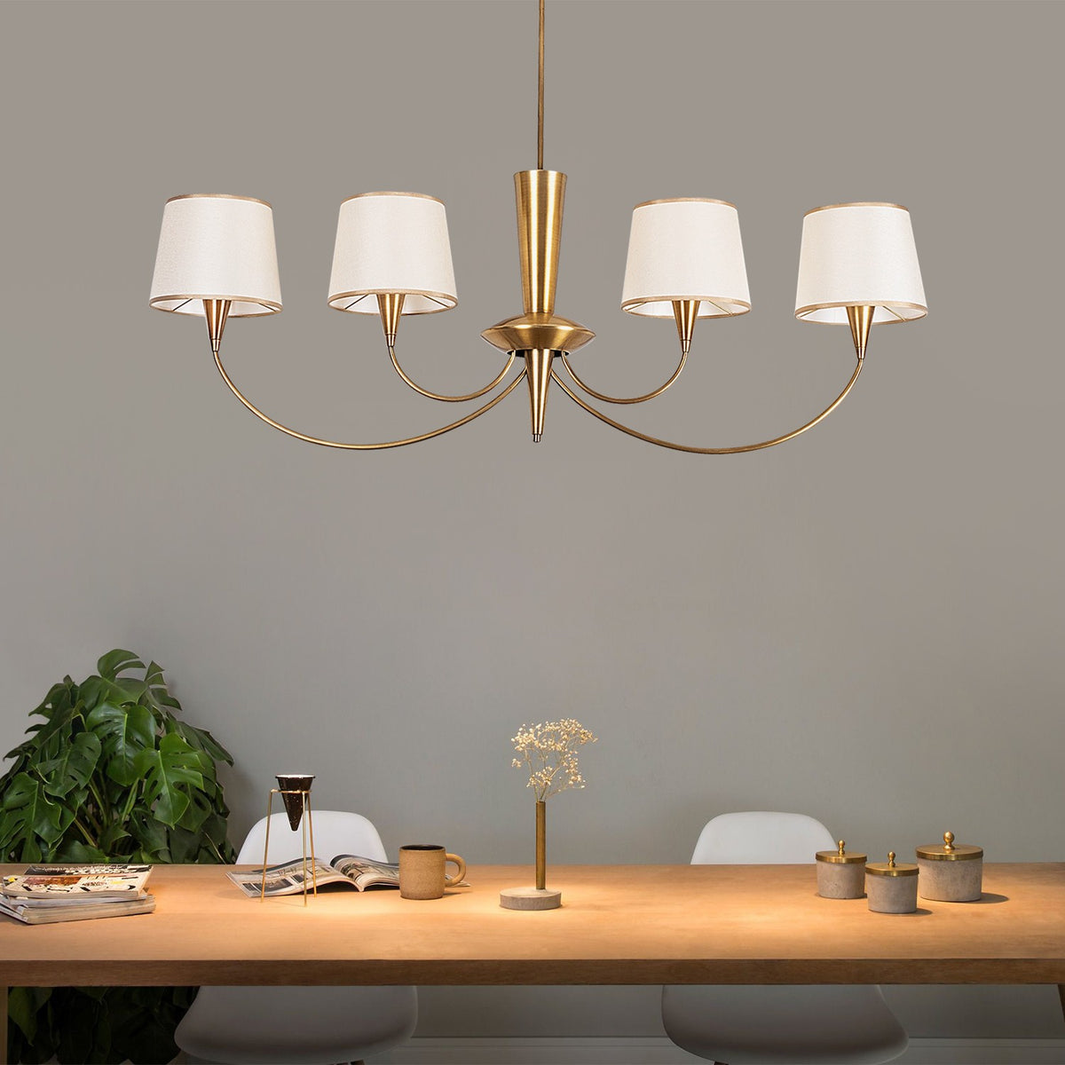Hanging lamps - Hanging lamp Copper-colored Fabric Arboria - Dimehouse