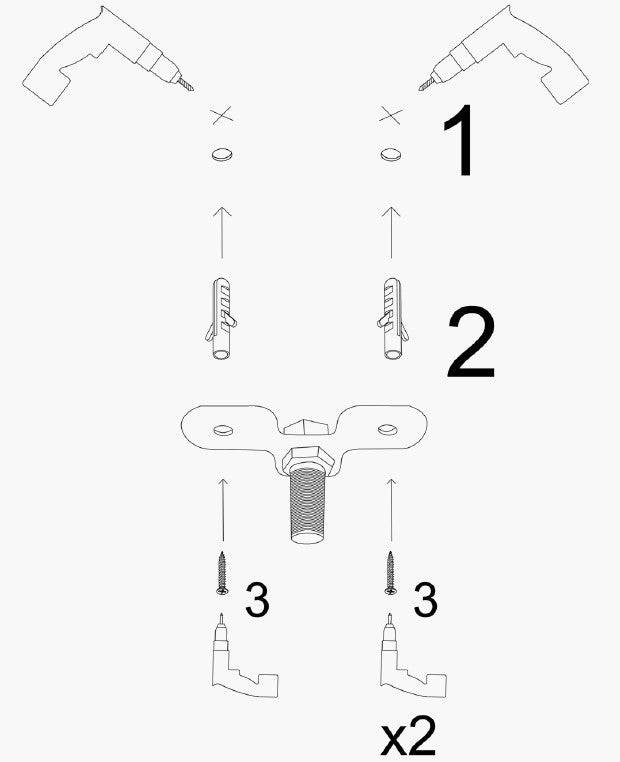 Hanging lamps - Hanging lamp 3 - light Stepped Black Metal Lyric - Dimehouse