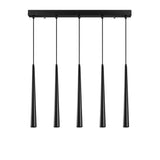Hanging lamps - Hanging lamp 5 - lights Black Metal Vox - Dimehouse