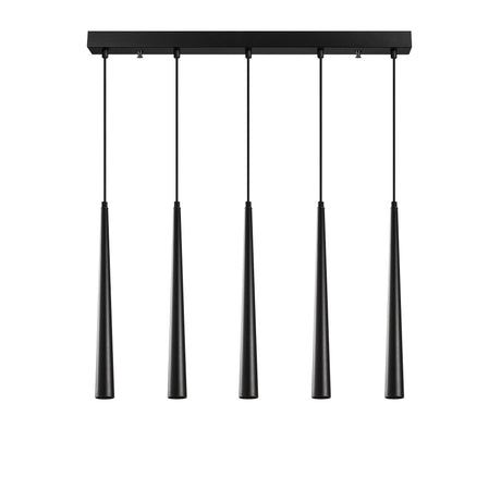 Hanging lamps - Hanging lamp 5 - lights Black Metal Vox - Dimehouse