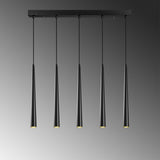 Hanging lamps - Hanging lamp 5 - lights Black Metal Vox - Dimehouse