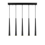 Hanging lamps - Hanging lamp 5 - lights Black Metal Vox - Dimehouse