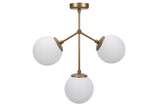 Hanging lamps - Hanging lamp 3 - lights White Glass Polaris - Dimehouse