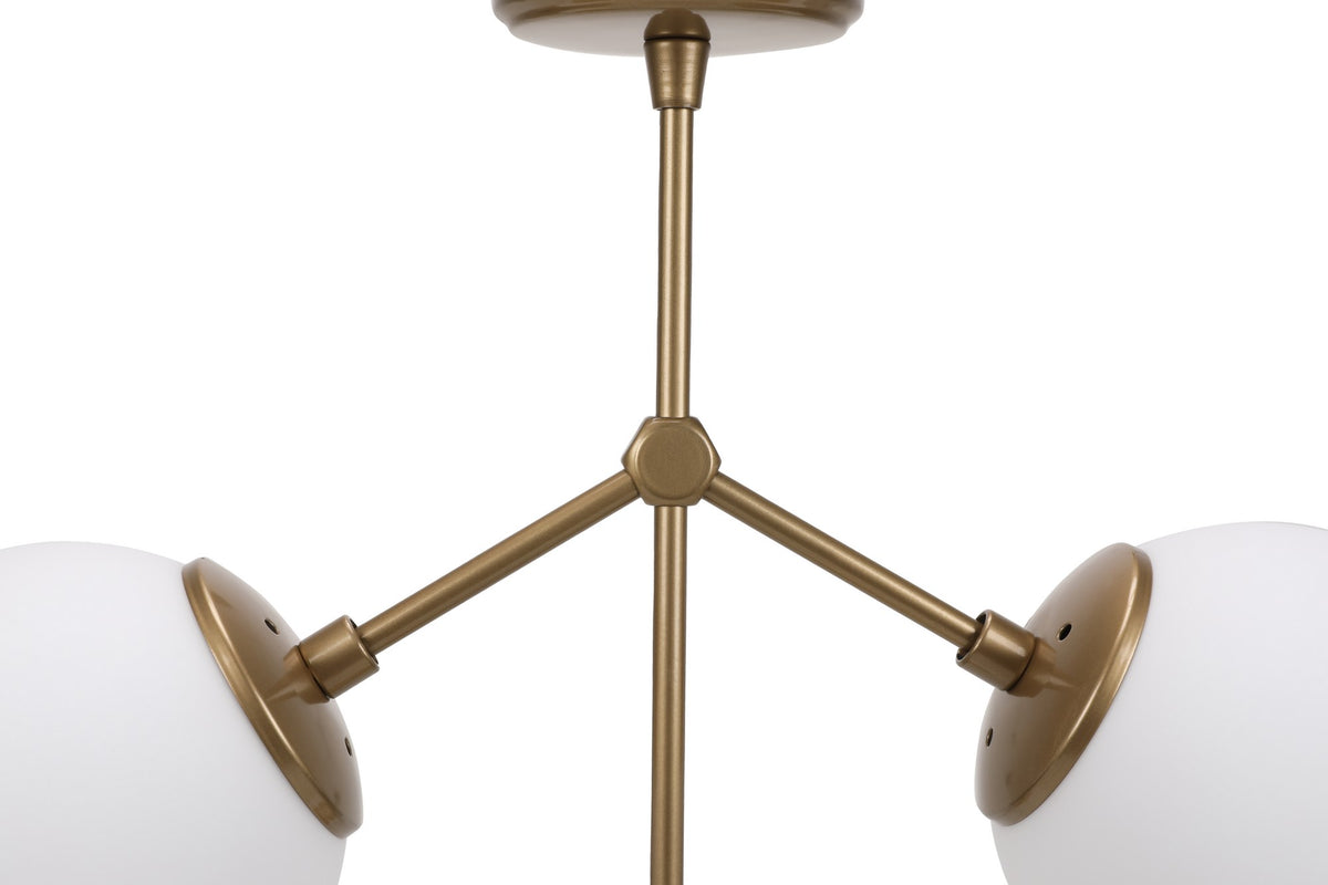 Hanging lamps - Hanging lamp 3 - lights White Glass Polaris - Dimehouse