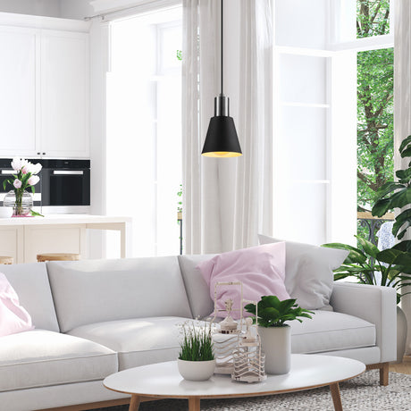 Hanging lamps - Hanging lamp Black Nickel Metal Velora - Dimehouse