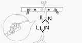 Hanging lamps - Hanging lamp 3 - lights Adjustable Black Metal Predator - Dimehouse