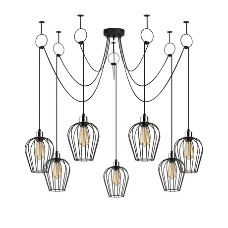 Hanging lamps - Hanging lamp 7 - lights Black Metal Predator - Dimehouse