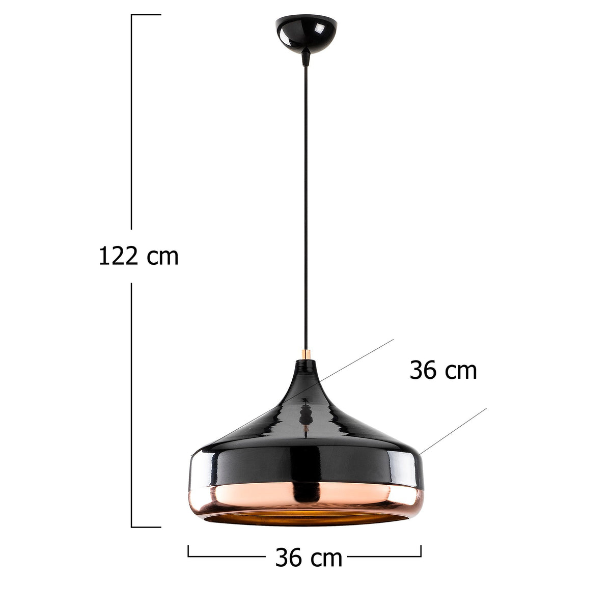 Hanging lamps - Hanging lamp 1 - light Black Copper Metal Grip - Dimehouse